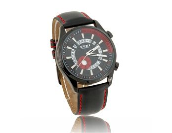 EYKI 8453 homens de couro pulseira de pulso eletrônico